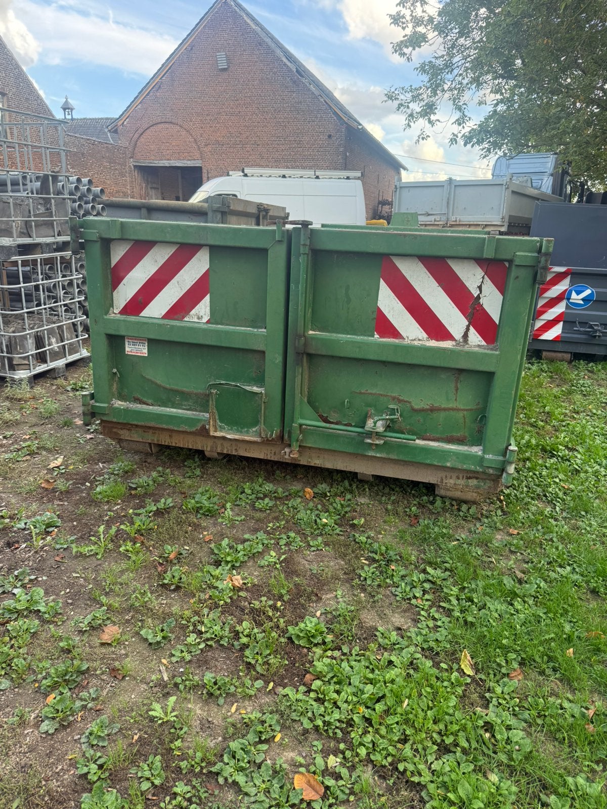 Container met zijdeuren, Ophalen, Gebruikt, Metaal