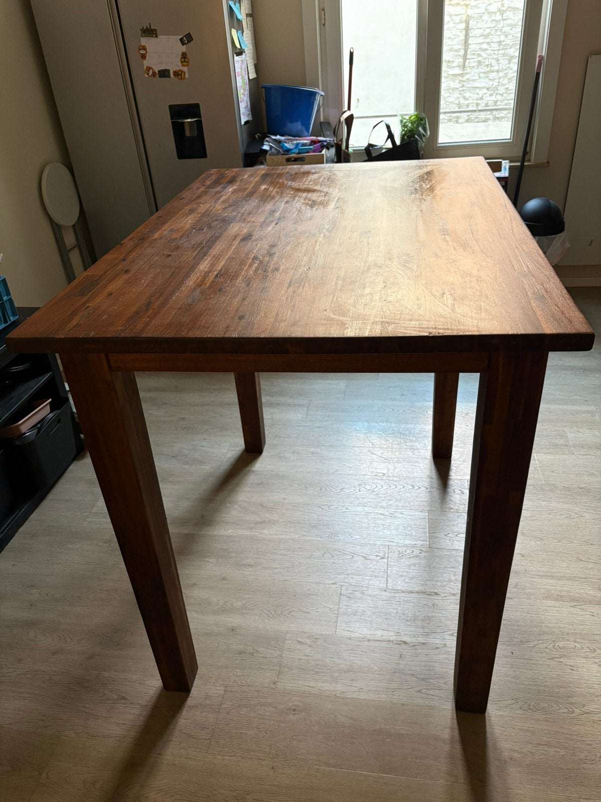 Mooie hogere eettafel MOET WEG!, Huis en Inrichting, Tafels | Eettafels, Ophalen, 100 tot 150 cm, Eikenhout, 50 tot 100 cm