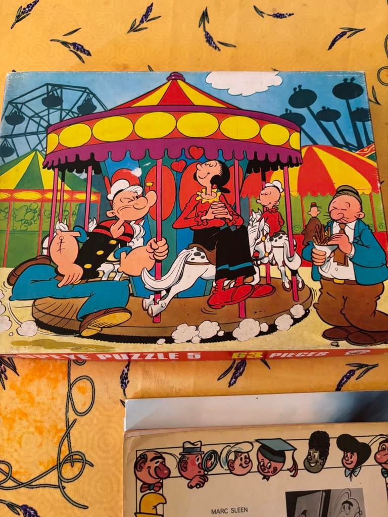 Puzzel Popeye 63 pieces 1975, Ophalen, Zo goed als nieuw