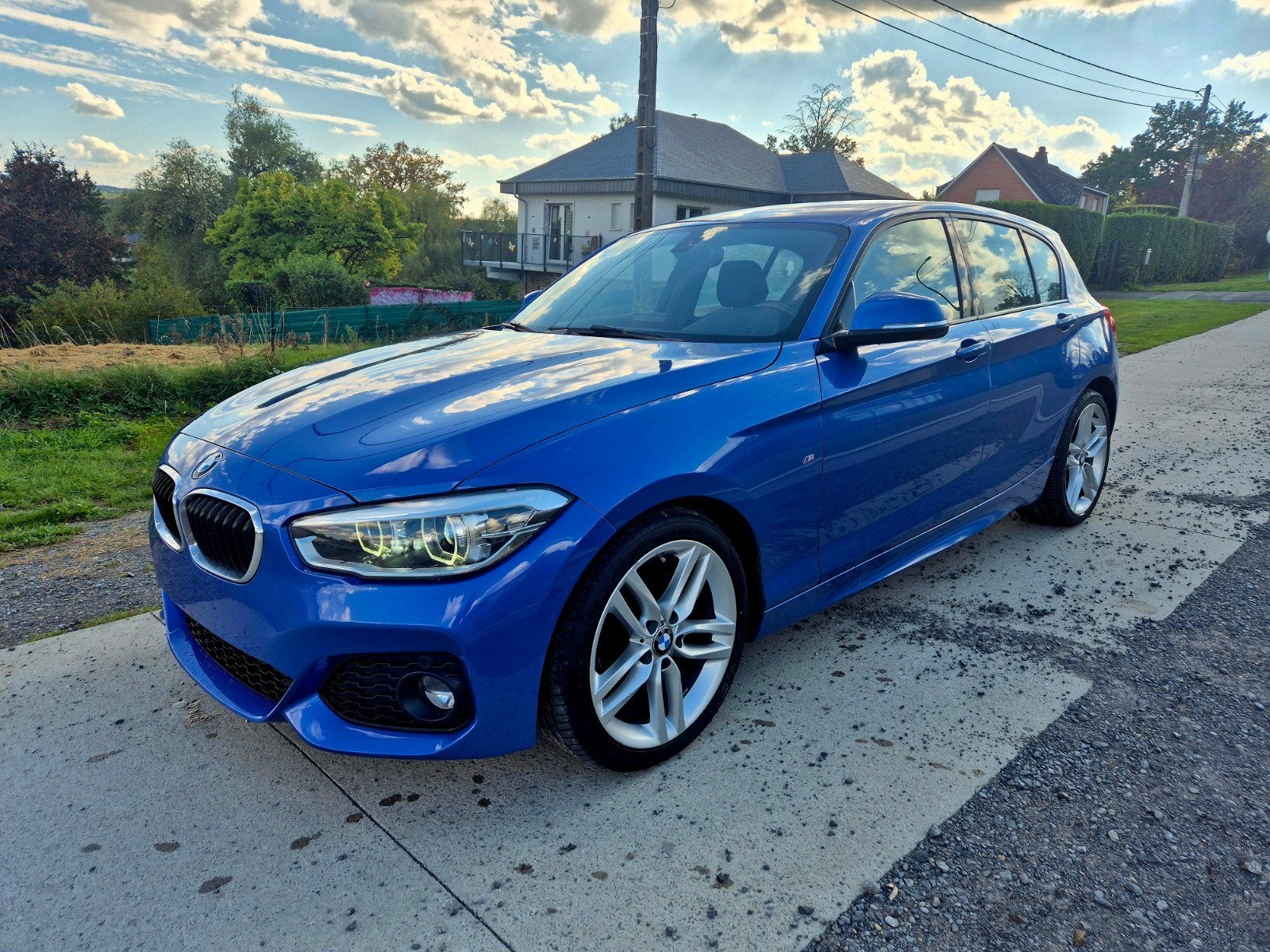 BMW 116D "Pack M" 5Portes, GPS, Led, Airco, Auto's, Blauw, Alcantara, Bedrijf, 3 cilinders