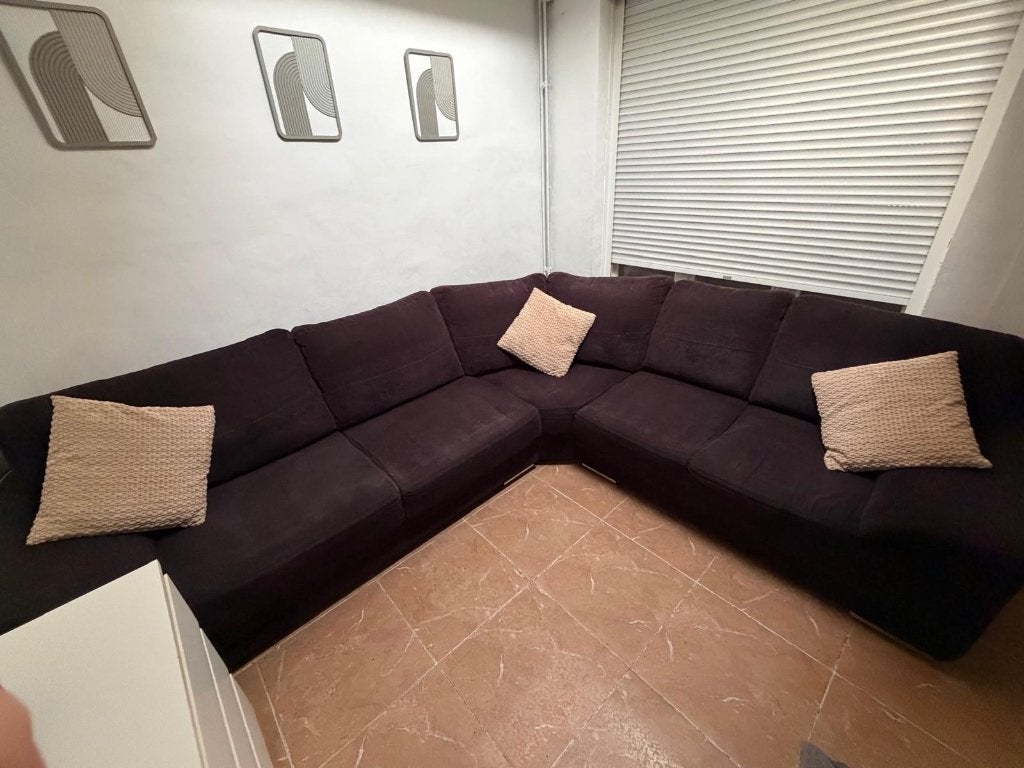Zwarte zetel te koop, Enlèvement, Utilisé, Banc d'angle, Tissus