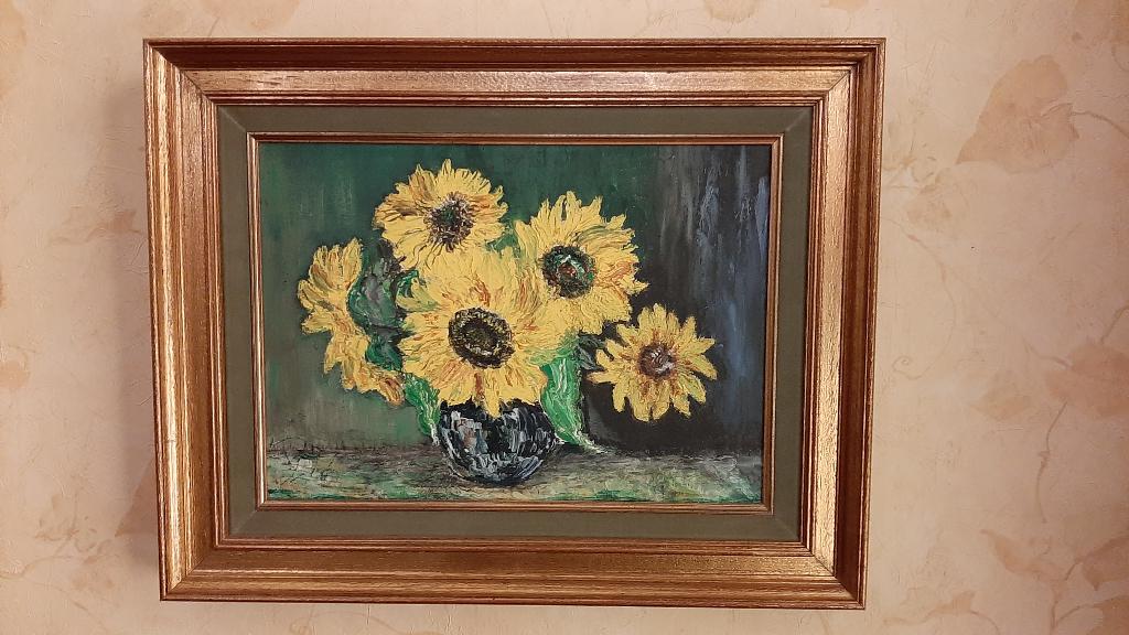Peinture de tournesols, Antiquités & Art, Art | Peinture | Classique, Enlèvement