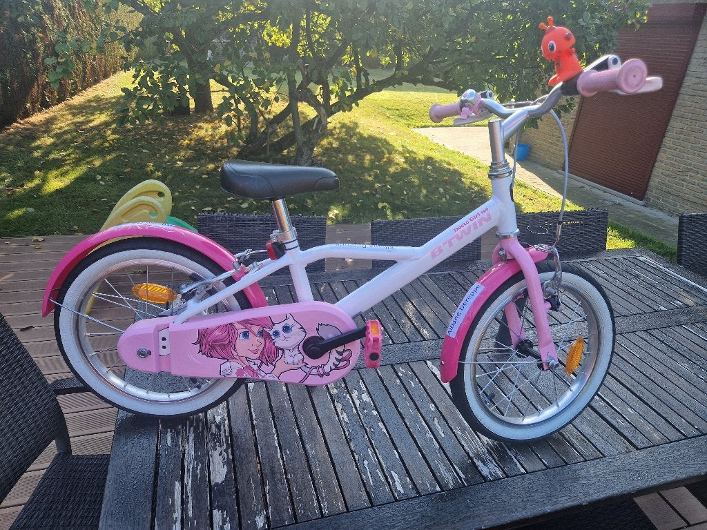 VÉLO 16 POUCES 4-6 ANS 500 DOCTO GIRL B'TWIN, Vélos & Vélomoteurs, Frein sur jante, B'twin decathlon, Comme neuf, Enlèvement