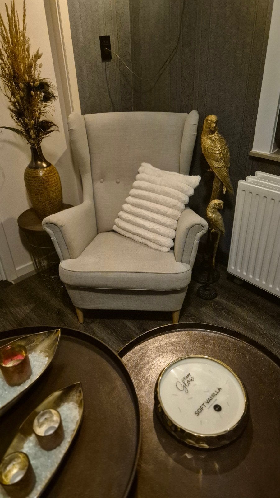 IKEA STRANDMON OORFAUTEUIL  LICHTBEIGE

 Vraagprijs: €125, Huis en Inrichting, Ophalen, Zo goed als nieuw