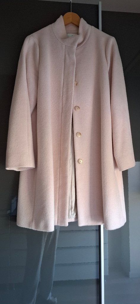 XANDRES Modieuze wollen winterjas, Kleding | Dames, Ophalen of Verzenden, Zo goed als nieuw, Maat 42/44 (L), Roze
