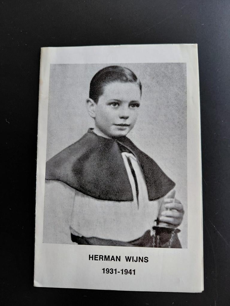 Bidprent Herman Wijns, Verzamelen, Verzenden, Bidprentje