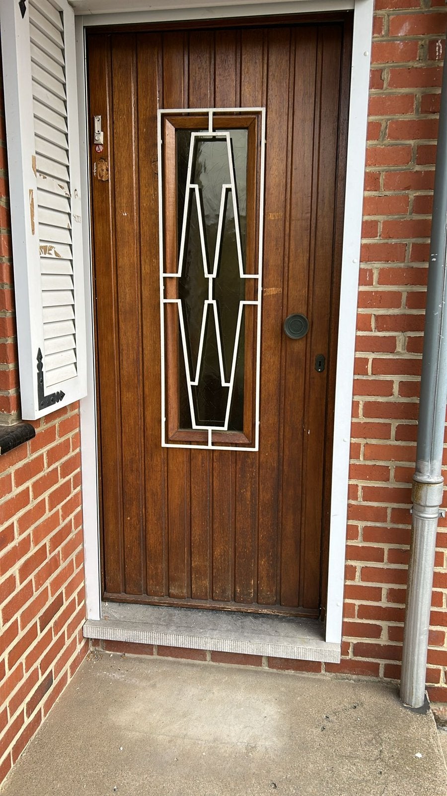2 eikenhouten toegangsdeuren, merantislot met smeedijzer, Ophalen, Gebruikt