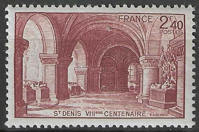 Frankrijk 1944 - Yvert 661 - Basiliek van Saint-Denis (PF), Verzenden, Postfris
