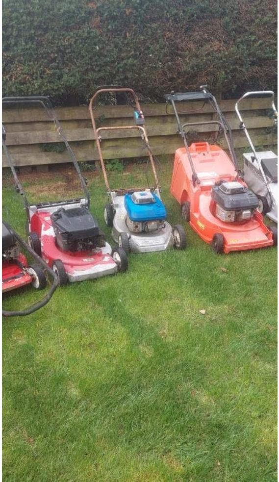 Gezocht alle benzine grasmaaiers, Tuin en Terras, Grasmaaiers, Ophalen
