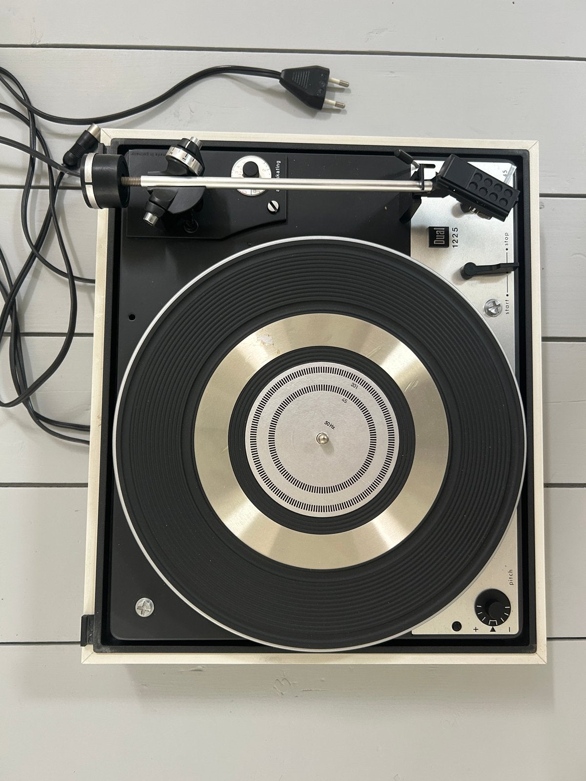 Vintage platenspeler Dual 1225 jaren 70 - zeer goede staat, Ophalen, Zo goed als nieuw, Platenspeler, Dual