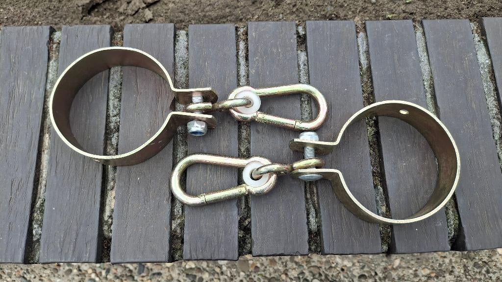 2 NIEUWE Ø10 cm schommelhaak met karabijnhaak vo € 9 ipv €30, Ophalen, Nieuw