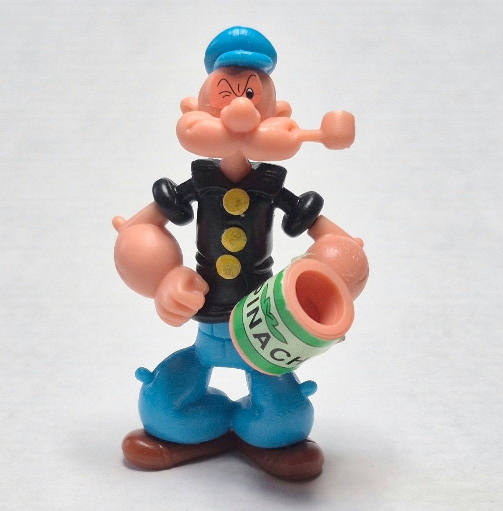 Popeye 1991 Popeye avec boite d'épinard K92 N. 228, Collections, Enlèvement ou Envoi, Utilisé, Figurines