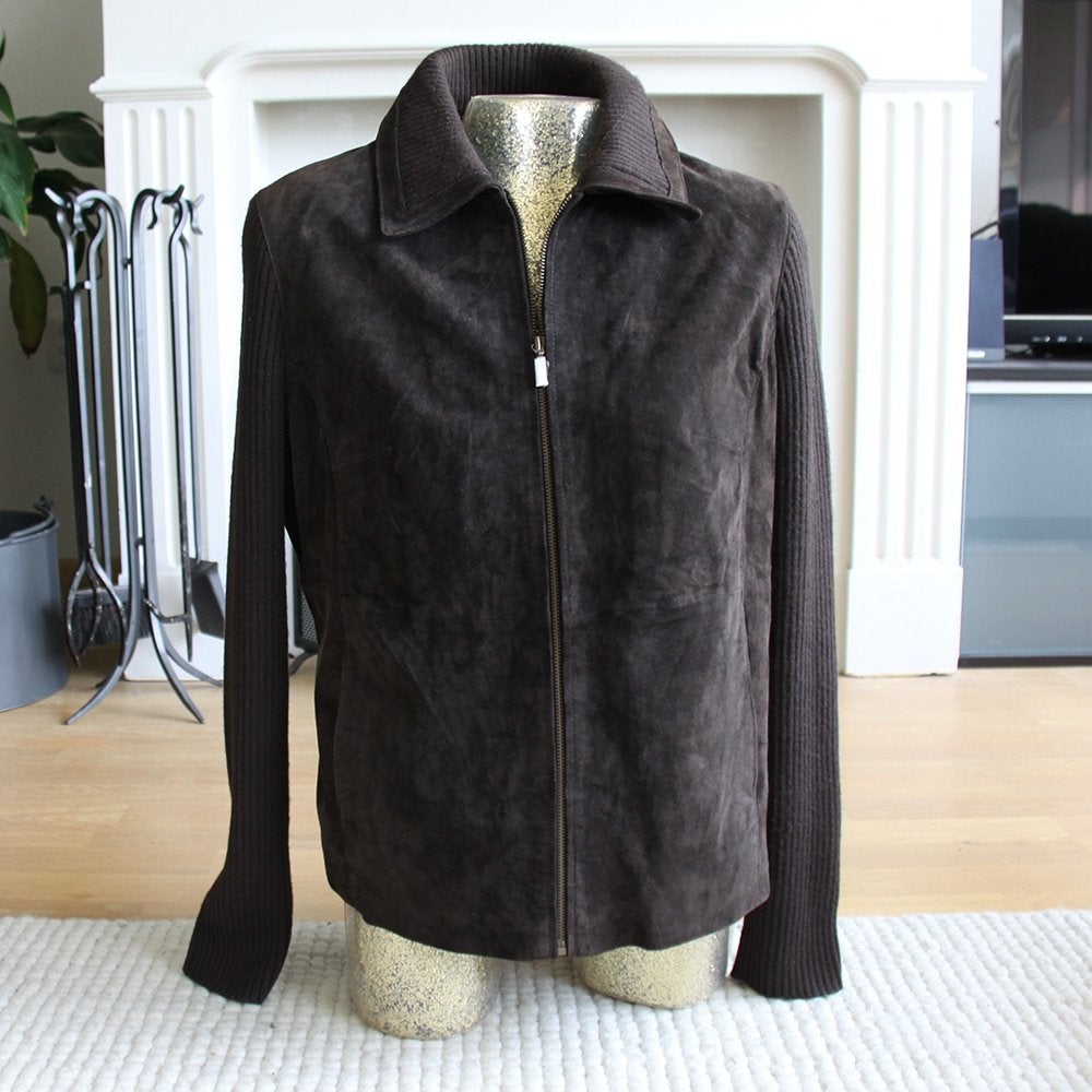 Leren Gina Mariolana Jas (Maat 44) € 65,-, Bruin, Verzenden, Maat 42/44 (L), Zo goed als nieuw