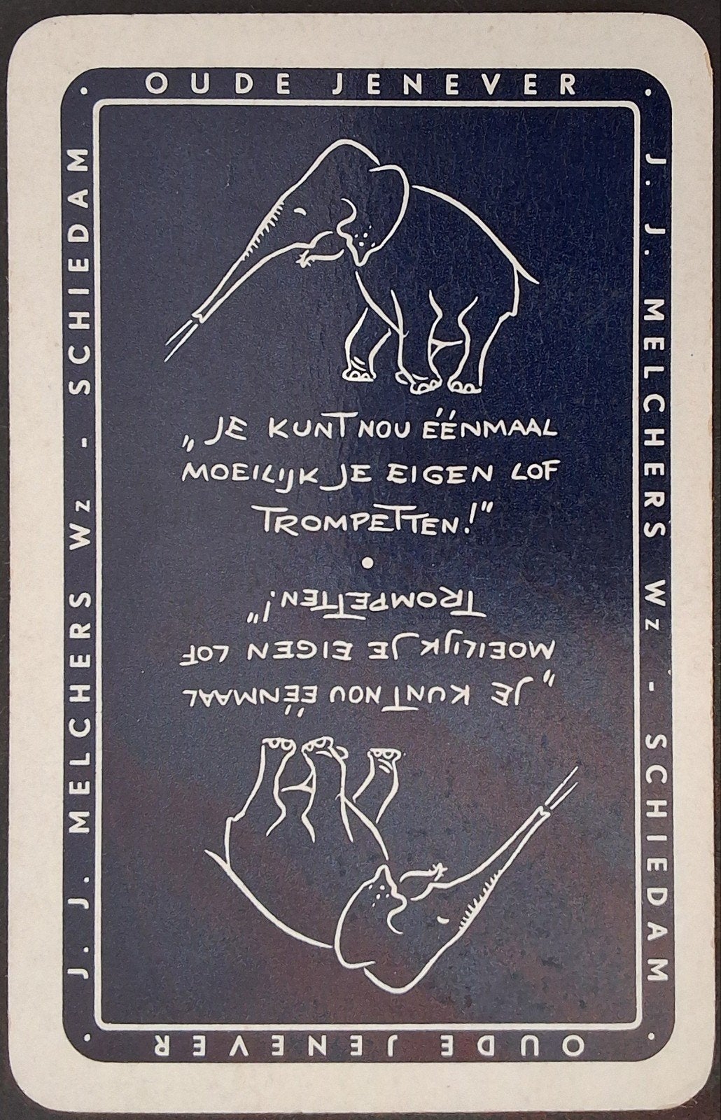 1 Speelkaart  Olifant, Verzamelen, Ophalen of Verzenden