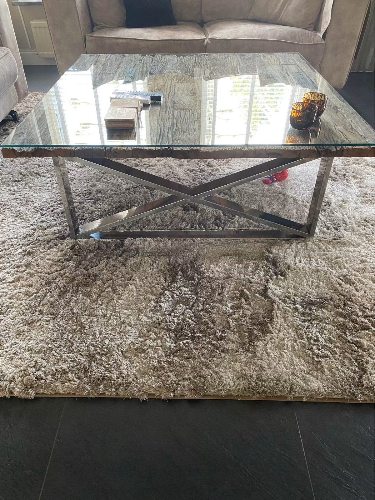 Ensemble design magnifique : table basse et table d'appoint, Maison & Meubles, Enlèvement, Comme neuf