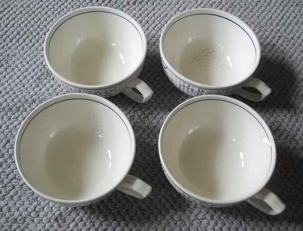 4 tasses Boch Copenhague, Antiek en Kunst, Antiek | Servies los, Ophalen