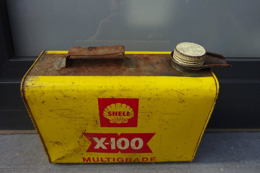 Oude SHELL X-100-bus - 5 liter, leeg., Ophalen, Gebruikt, Verpakking