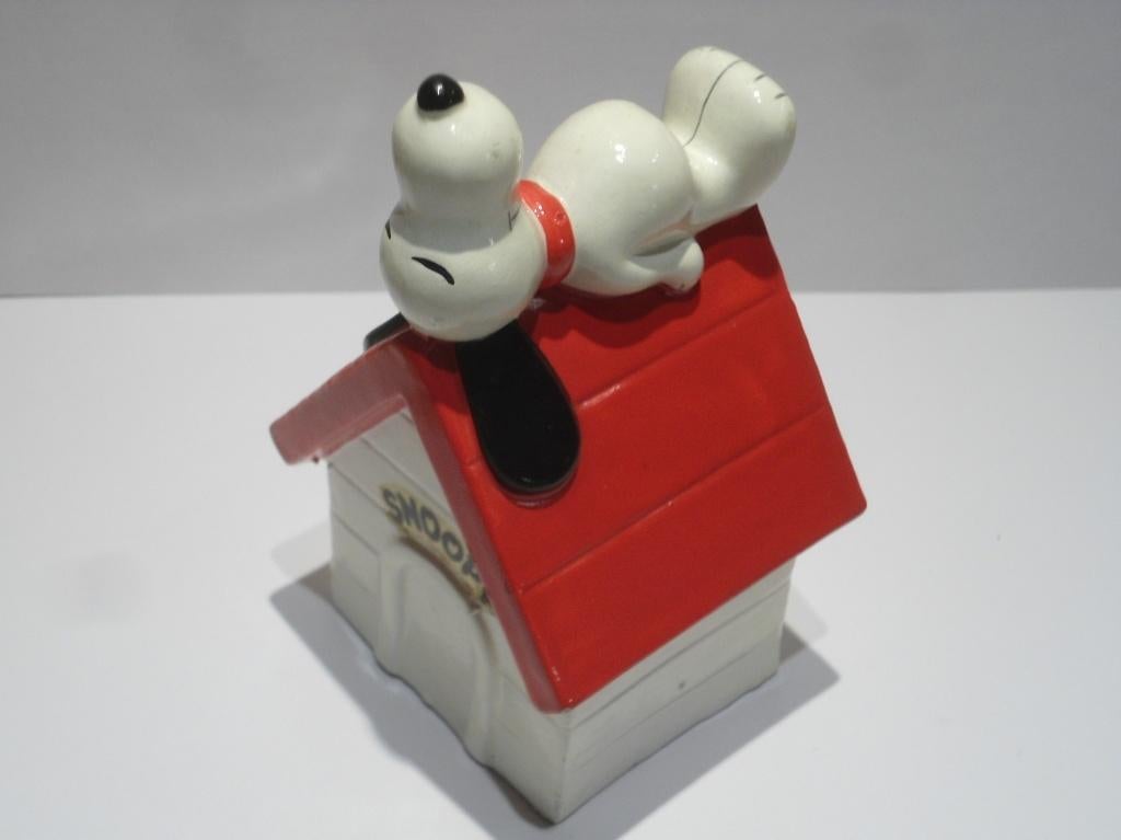Vintage spaarpot Snoopy., Enlèvement, Comme neuf, Pierre, Poterie ou Céramique, Animal