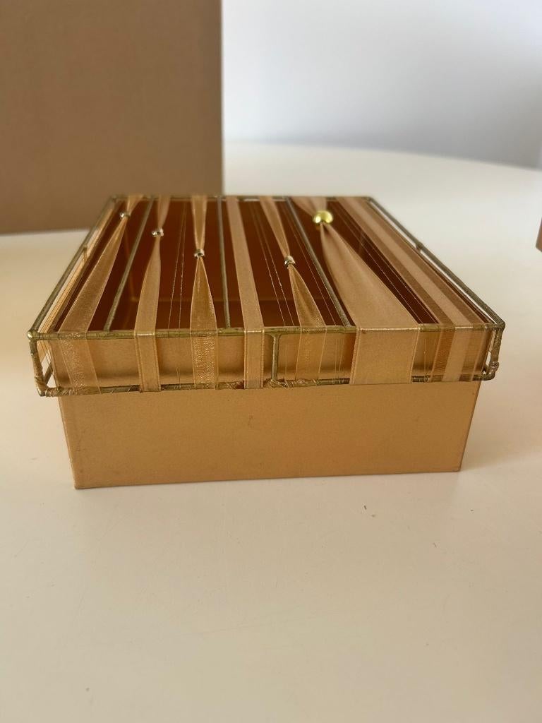 16x Gouden decoratieve opbergdozen rechthoek 16 cm x 19 cm, Ophalen, Nieuw, Overige typen
