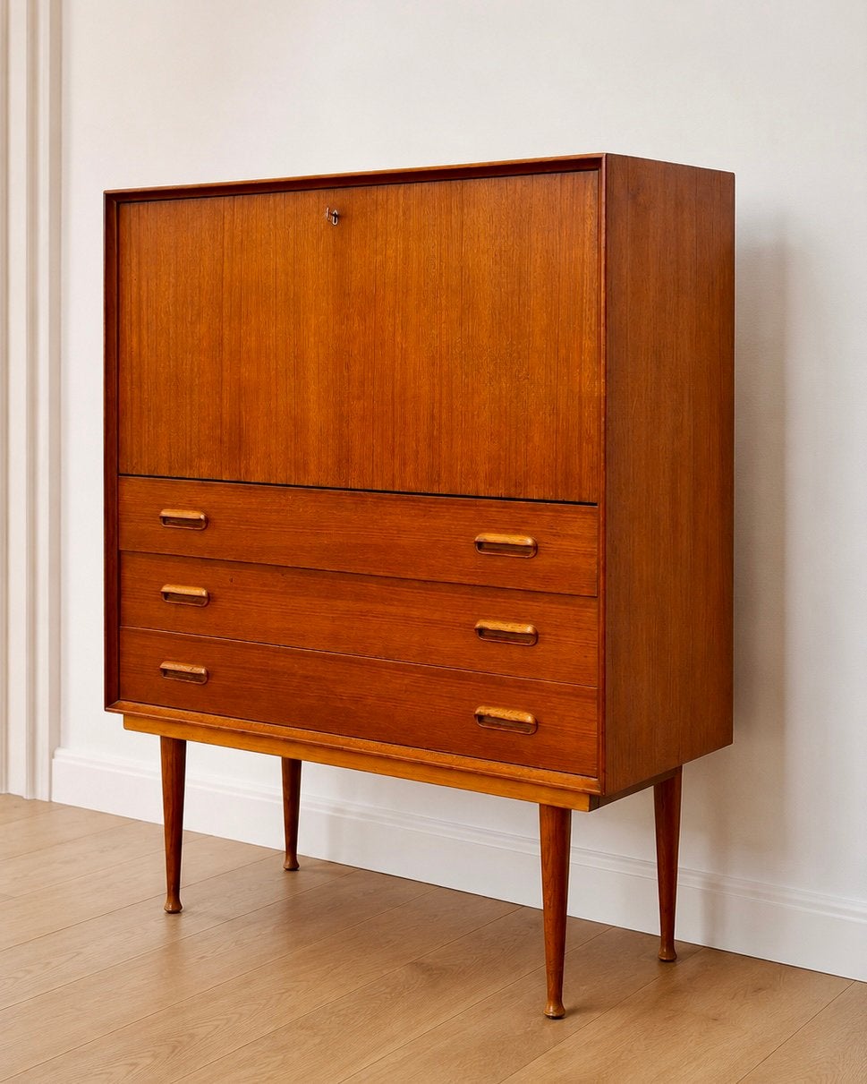 Magnifique meuble vintage type secretaire, Enlèvement, Comme neuf