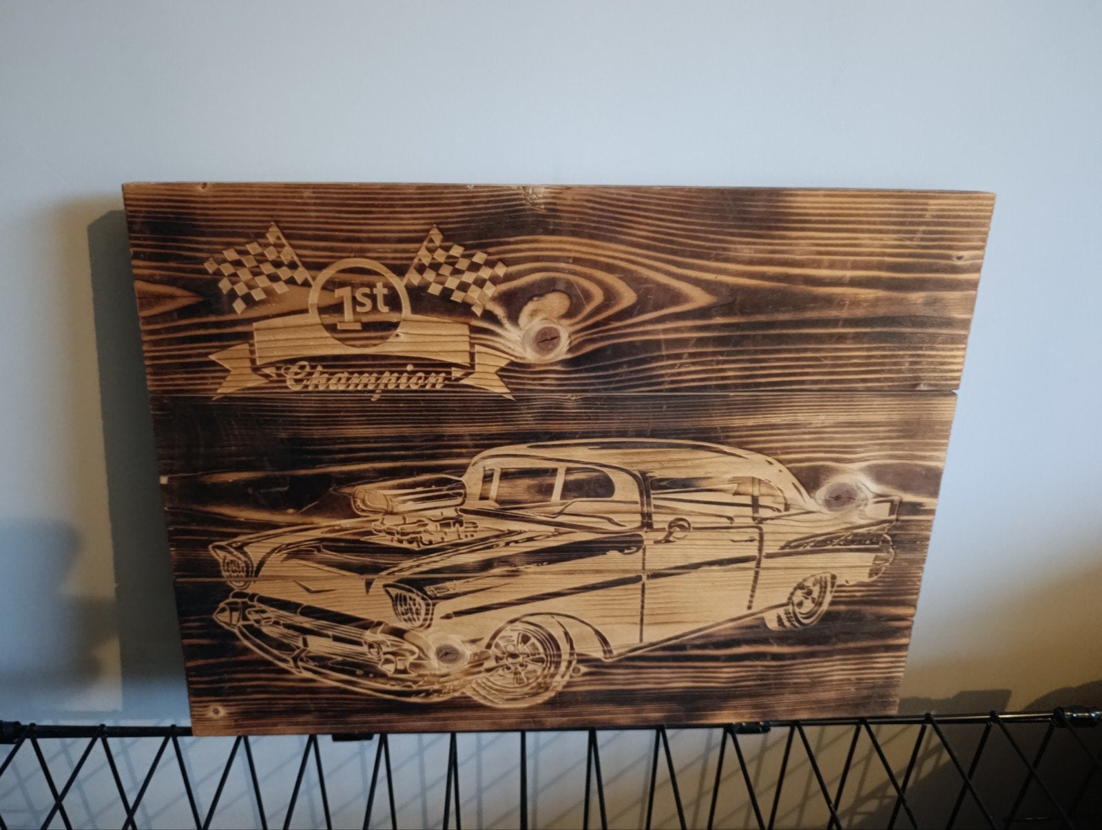 houten kader auto, Ophalen