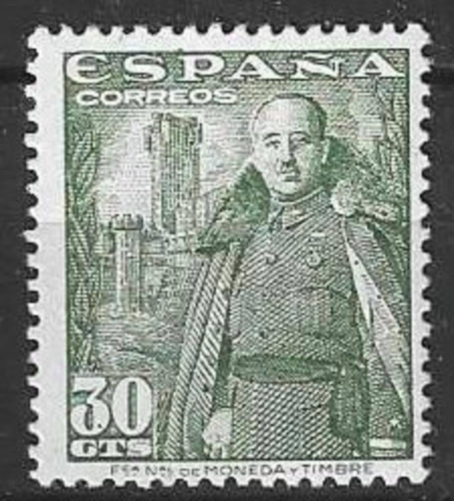 Espagne 1948/1954 - Yvert 766A - Franco - 30 s. (PF), Envoi, Non oblitéré
