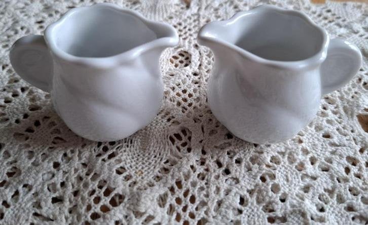 Wit porseleinen mini melkkannetjes Seltmann Weiden, -, -, Overige typen, Ophalen of Verzenden