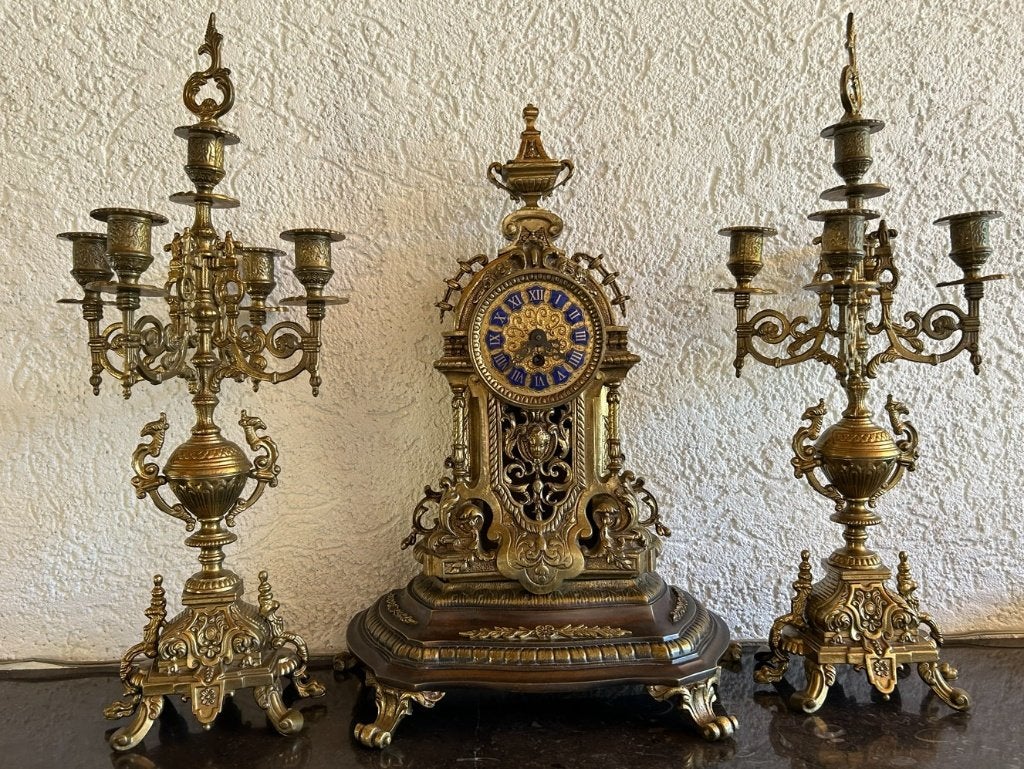 schouwgarnituur, Antiek en Kunst, Antiek | Klokken, Ophalen