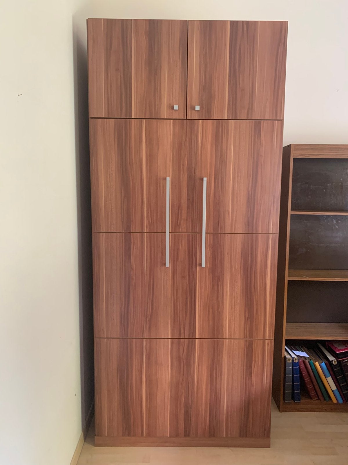 Bedkast, Ophalen, 100 cm, Eenpersoons, Bruin