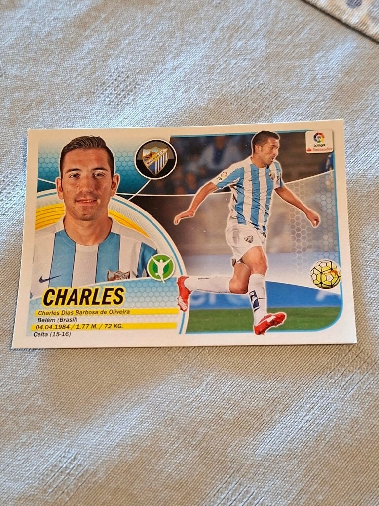 Panini / Sticker / Charles / Malaga CF / 2016-2017, Verzamelen, Ophalen of Verzenden, Nieuw, Poster, Plaatje of Sticker