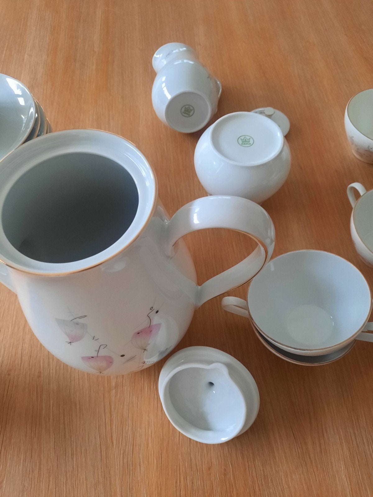 Servies koffiepot,  melkkannetje, suikerpot 12p, Antiek en Kunst, Ophalen