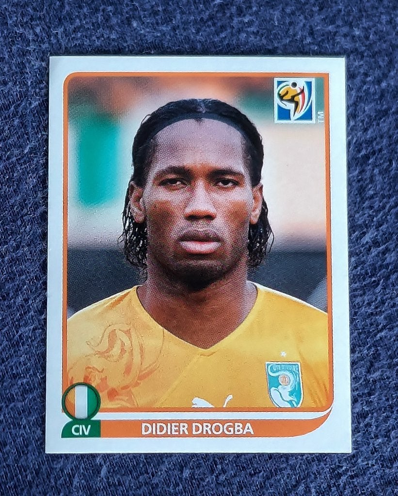 Panini sticker card voetbal ' WK 2010 - D. Drogba ', Ophalen of Verzenden, Nieuw, Sticker