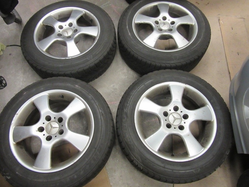 Mercedes-Benz velgen + banden 205/60R16, Ophalen, 16 inch, 205 mm, Band(en)