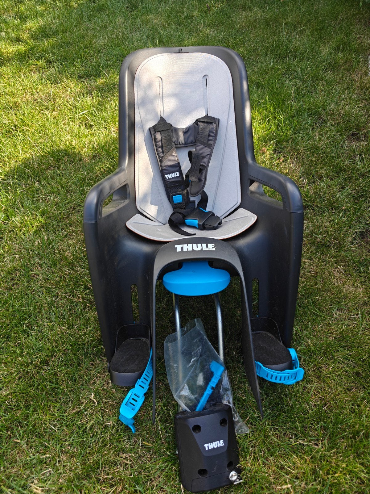 Thule Ride Along 2, 0 à 18 kg, Thule Yepp Fietsstoeltje + Easyfit adapter, Repose-pieds, Comme neuf