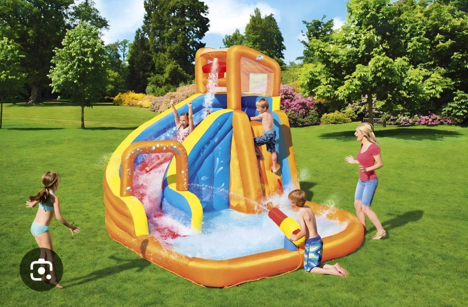 Toboggan gonflable, Enfants & Bébés, Jouets | Extérieur | Aires de jeux, Enlèvement ou Envoi, Comme neuf, Mur d'escalade
