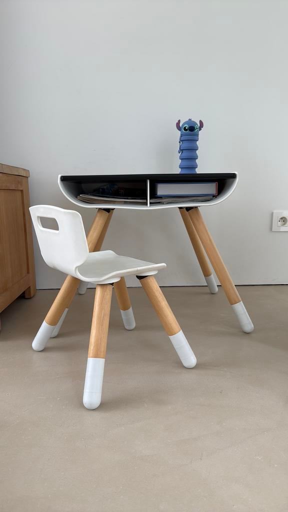 Bureau peuter kleuter. 47cm - Wit - Eik., Enlèvement, Utilisé