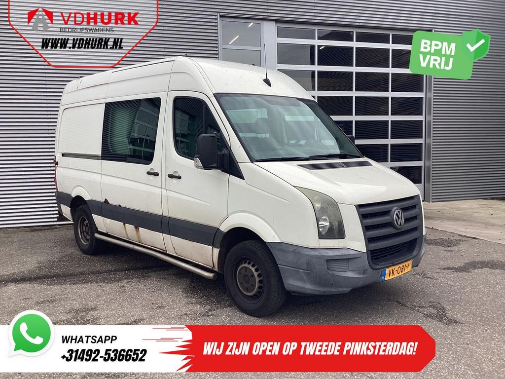 Volkswagen Crafter 50 2.5 TDI Aut. L2H2 DC Dubbel Cabine EXP, Auto's, Automaat, Wit, Diesel, Te koop