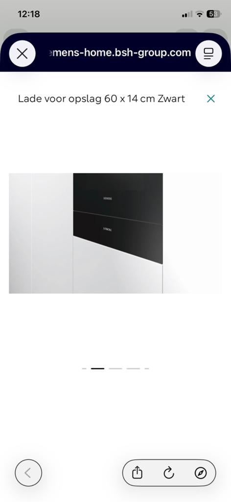 Lade voor keukenkast Siemens, Huis en Inrichting, Keuken | Keukenelementen, Ophalen, Zwart, 50 tot 100 cm, Zo goed als nieuw