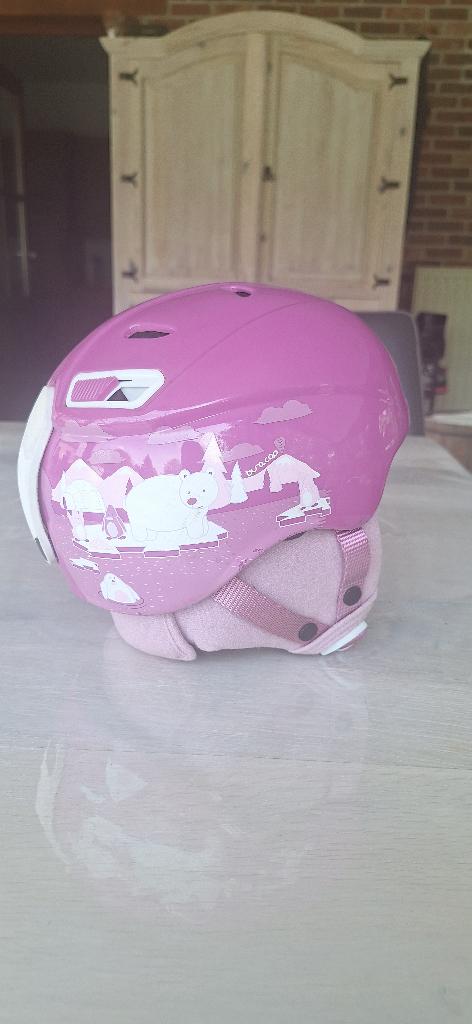 skihelm kind roos maat 49 - 51 S, Ophalen, Gebruikt