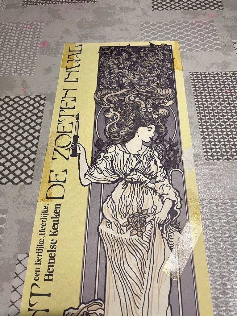Vintage Poster restaurant De Zoeten Inval, Verzamelen, Posters, Deurposter of groter, Ophalen of Verzenden, Reclame, Rechthoekig Staand