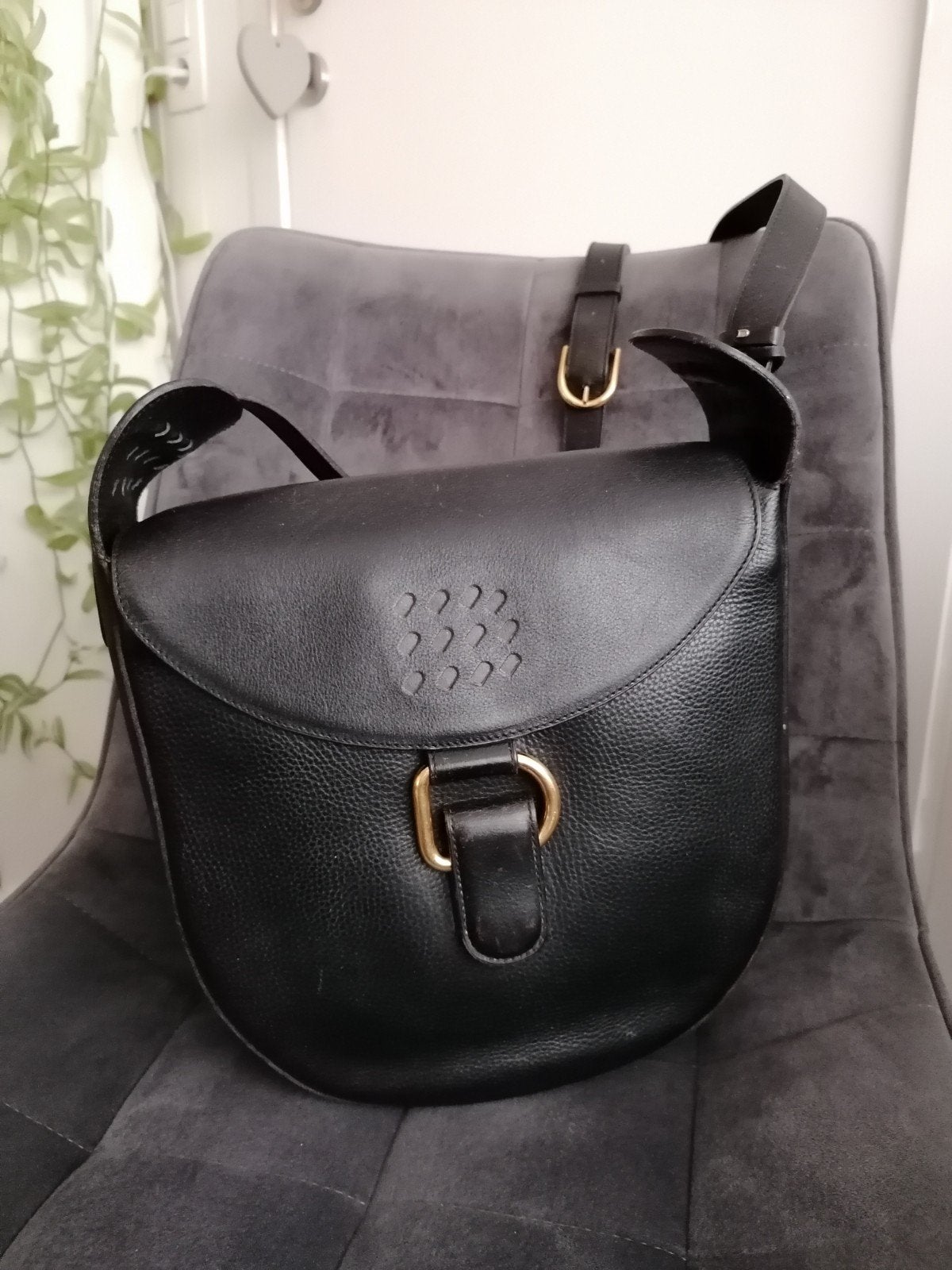 Delvaux handtas met bijpassend spiegeltje, Overige merken, Zwart, Ophalen of Verzenden, Zo goed als nieuw