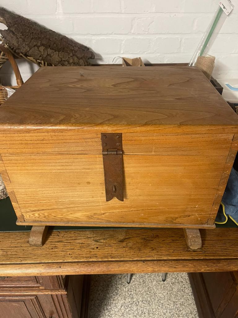 Coffre en bois 40x30x32, Ophalen, Minder dan 50 cm, Minder dan 50 cm, Zo goed als nieuw
