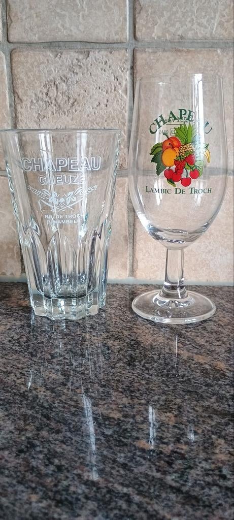 De Troch Gueuze glazen, Verzamelen, Biermerken, Ophalen of Verzenden