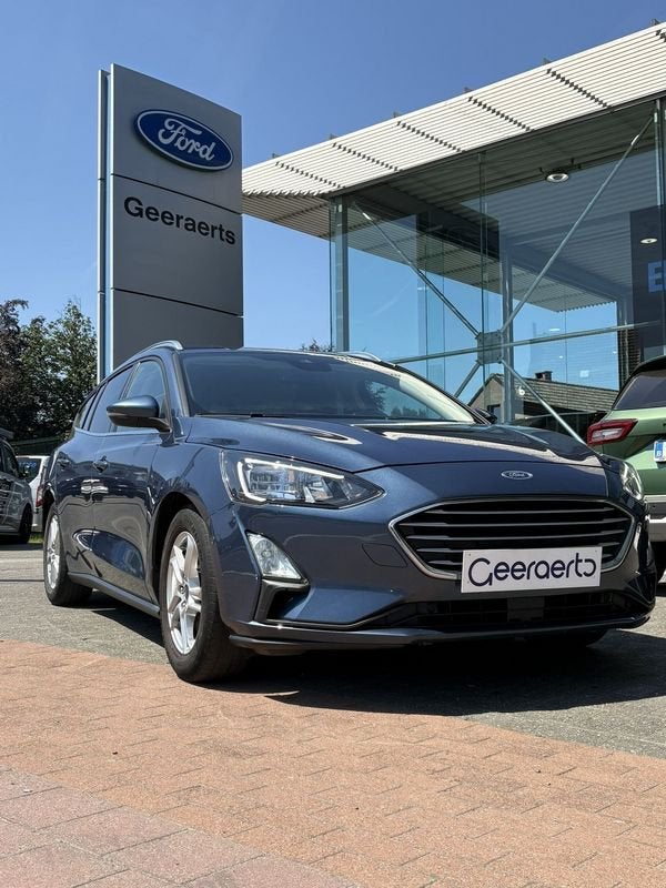 Ford Focus EcoBoost mHEV Connected, Auto's, Stof, Gebruikt, Zwart, Blauw