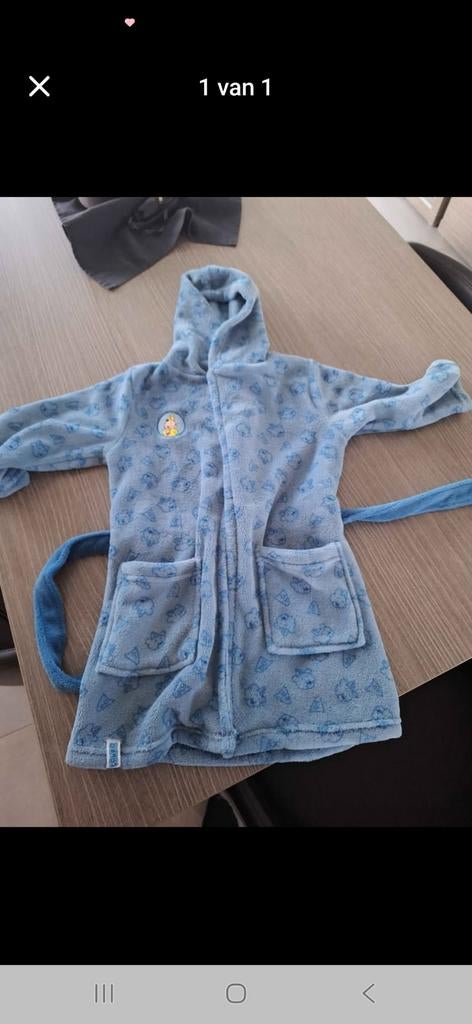 Kinderbadjas bumba maat 98/104, Ophalen