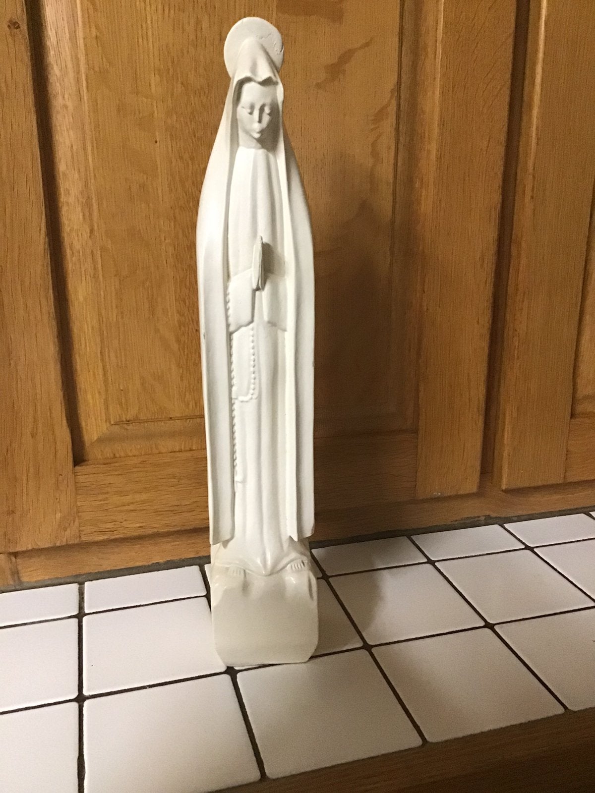 Statue de Marie en bois dur sculptée à la main, Enlèvement ou Envoi
