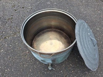 Gegalvaniseerde vintage wasbak, Ophalen