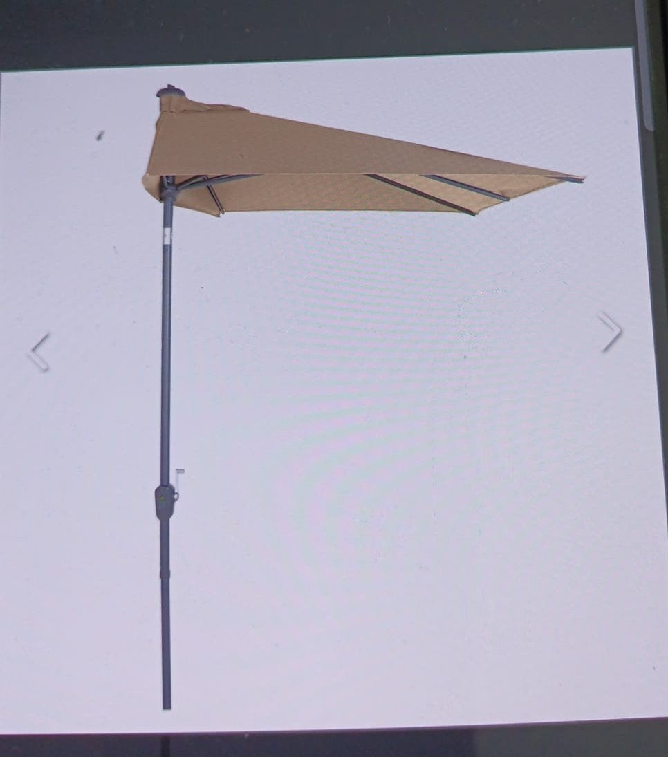 Parasol triangle + voet 25 kg, Tuin en Terras, Ophalen