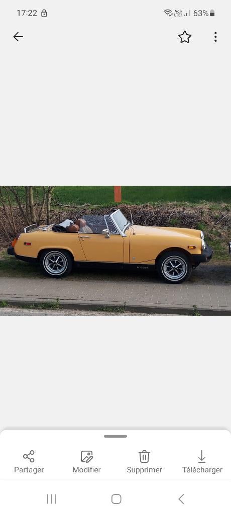 MG Midget 1976 1500cc 8000 euros, Autos, Achat, Beige, Entreprise, Boîte manuelle