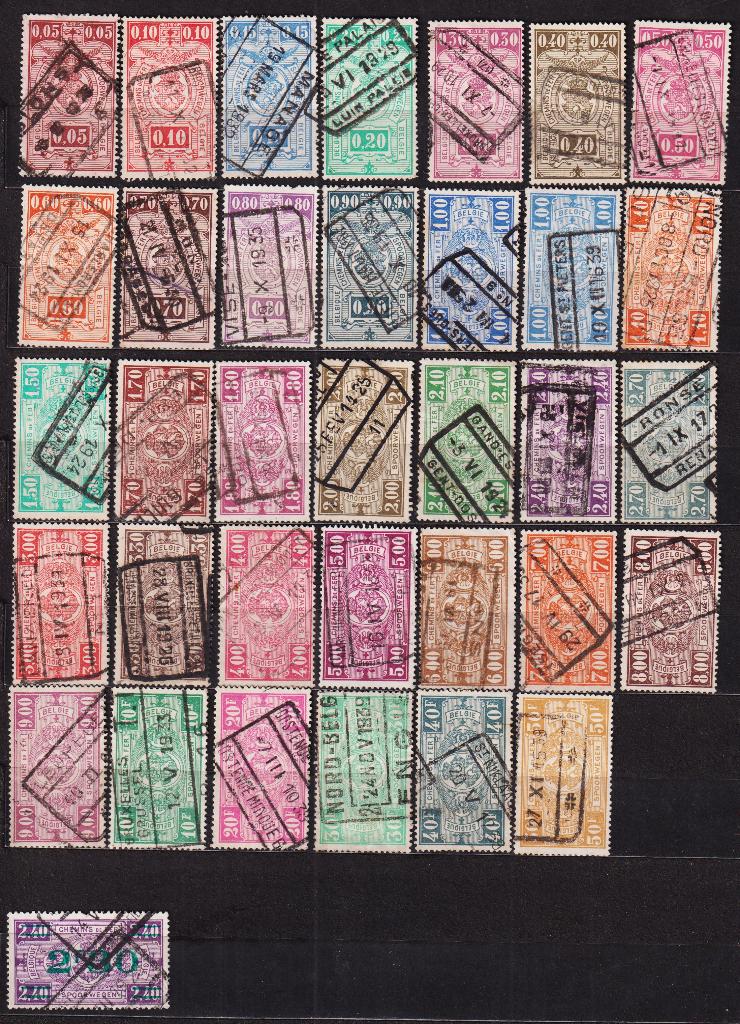 België Spoorwegzegels 1923-24 TR135-TR167 gestempeld, Postzegels en Munten, Verzenden, Gestempeld, Gestempeld